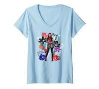 Mujer Disney Descendants: Wicked Wonderland Red Rebel Royalty Camiseta Cuello V