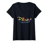 Mujer Disney "Family Trip 2025" Zootopia Logo Matching Vacation Camiseta Cuello V
