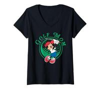 Mujer Disney Golf Mom Minnie Mouse Golfing Mother's Day Tee Camiseta Cuello V