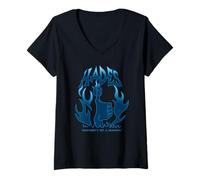 Mujer Disney Hercules Hades Everybody's Got A Weakness Blue Fire Camiseta Cuello V