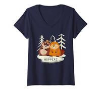Mujer Disney Hoppers Mabel and King George Camiseta Cuello V