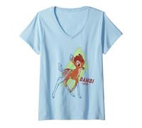 Mujer Disney Ink and Paint Bambi 1942 Camiseta Cuello V