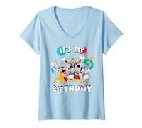 Mujer Disney Jr. Mickey & Friends "It's My Birthday" Party Camiseta Cuello V