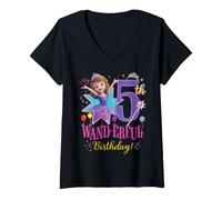 Mujer Disney Jr. Sofia the First My 5th Wand-erful Birthday Party Camiseta Cuello V