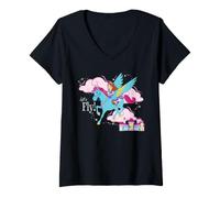 Mujer Disney Jr. Sofia the First Princess Sofia Wildfyre Let's Fly Camiseta Cuello V
