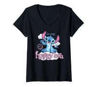 Mujer Disney Lilo & Stitch Bubble Pop "In My Happy Era" Stitch Camiseta Cuello V