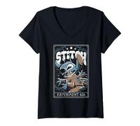 Mujer Disney Lilo & Stitch Experiment 626 Vintage Tarot Poster Camiseta Cuello V