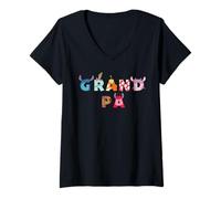 Mujer Disney Lilo & Stitch Grandpa Birthday Gift Family Trip Camiseta Cuello V