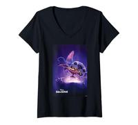 Mujer Disney Lilo & Stitch Live-Action Movie Aladdin Lamp Camiseta Cuello V