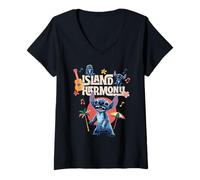 Mujer Disney Lilo & Stitch Live-Action Movie Island Harmony Stitch Camiseta Cuello V