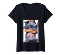 Mujer Disney Lilo & Stitch Live-Action Movie Official Poster Art Camiseta Cuello V
