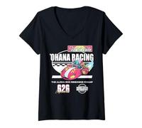 Mujer Disney Lilo & Stitch 'Ohana Racing Aloha 500 Reighning Champ Camiseta Cuello V