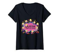 Mujer Disney Lizzie McGuire Cartoon Lizzie Multi-Poses and Logo Camiseta Cuello V