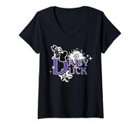 Mujer Disney Mickey And Friends Daisy Duck Flowers & Butterflies Camiseta Cuello V