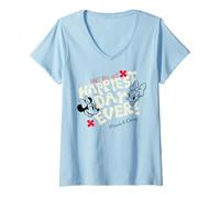 Mujer Disney Mickey And Friends Girls' Day Out Happiest Day Ever! Camiseta Cuello V