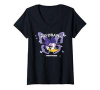 Mujer Disney Mickey And Friends No Drama Unbothered Anime Daisy Camiseta Cuello V
