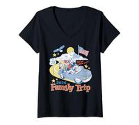 Mujer Disney Mickey & Friends 2026 Family Trip USA Summer Vacation Camiseta Cuello V