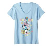 Mujer Disney Mickey & Friends Easter Egg Hunting Squad Retro Logo Camiseta Cuello V