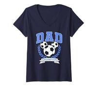 Mujer Disney Mickey & Friends Father's Day Dad Soccer Champion Camiseta Cuello V