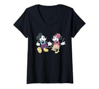 Mujer Disney Mickey & Minnie Hawaii Tropical Couples Trip Vacation Camiseta Cuello V
