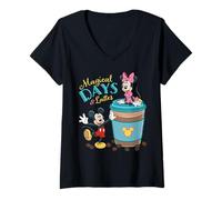 Mujer Disney Mickey & Minnie Magical Days & Lattes Coffee Lovers Camiseta Cuello V