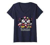 Mujer Disney Mickey & Minnie Valentine's Day "You & Me, Valentine" Camiseta Cuello V