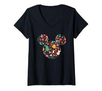 Mujer Disney Mickey Mouse Christmas Cookies & Treats Holiday Icon Camiseta Cuello V