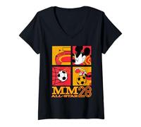 Mujer Disney Mickey Mouse Soccer MM 28 All-Star Sports Team Camiseta Cuello V