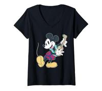 Mujer Disney Mickey Mouse Tropical Island Dance Hawai'i Inspired Camiseta Cuello V