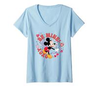 Mujer Disney Mickey Mouse Valentine's Day Cupid "Be Mine!" XOXO Camiseta Cuello V