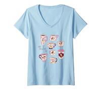Mujer Disney Mickey & Pals Valentine's Coffee Have a Brewtiful Day Camiseta Cuello V