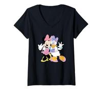 Mujer Disney Minnie Mouse and Daisy Duck Best Friends Camiseta Cuello V