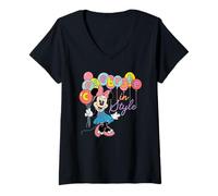 Mujer Disney Minnie Mouse "Celebrate in Style" Cute Group Matching Camiseta Cuello V