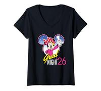 Mujer Disney Minnie Mouse Grad Night '26 Class of 2026 Graduation Camiseta Cuello V