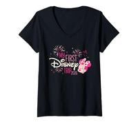 Mujer Disney Minnie Mouse "My First Disney Trip" 2026 Vacation Camiseta Cuello V