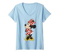 Mujer Disney Minnie Mouse Vintage Minnie Pose Camiseta Cuello V