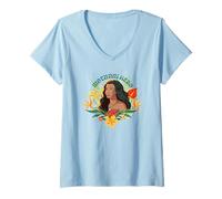 Mujer Disney Moana Motunui Hero Moana Looking To The Horizon Camiseta Cuello V