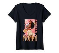Mujer Disney Moana with Pua The Pig Island Vibes Portrait Camiseta Cuello V