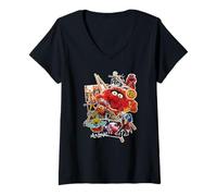 Mujer Disney Muppets Animal Dr. Teeth and The Electric Mayhem Camiseta Cuello V