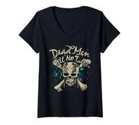 Mujer Disney Pirates of the Caribbean Dead Men Tell No Tales Skull Camiseta Cuello V