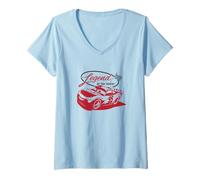 Mujer Disney Pixar Cars Legend of The Track! Mcqueen Retro Shot Camiseta Cuello V