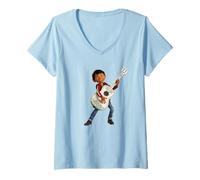 Mujer Disney Pixar Coco Miguel Playing Guitar Camiseta Cuello V