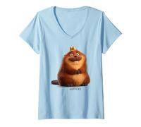 Mujer Disney Pixar Hoppers Happy Smile King George Camiseta Cuello V