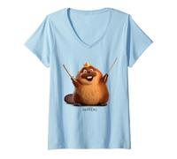 Mujer Disney Pixar Hoppers King George Celebrating Camiseta Cuello V