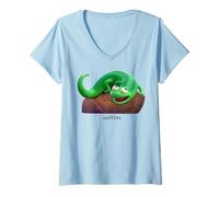 Mujer Disney Pixar Hoppers Tom Lizard Happy On A Rock Camiseta Cuello V