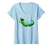 Mujer Disney Pixar Hoppers Tom Lizard Smiling Happy Pose Camiseta Cuello V
