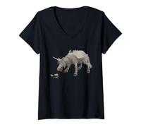 Mujer Disney Pixar Onward - Figura decorativa, diseño de unicornio grande Camiseta Cuello V