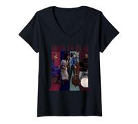 Mujer Disney Pixar Soul Born To Play Vintage Jazzy Band Panels Camiseta Cuello V