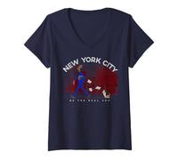 Mujer Disney Pixar Soul Joe New York City Be The Real You Camiseta Cuello V