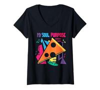 Mujer Disney Pixar Soul My Soul Purpose Pizza Camiseta Cuello V